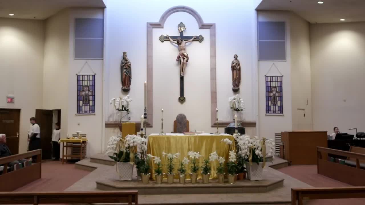 Main sanctuary at Our Lady of Perpetual Help Church, Fresno — where Korean Mass is celebrated